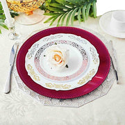 6 pcs 13" Round Beaded Charger Plates