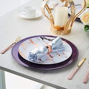 6 pcs 13" Round Beaded Charger Plates