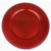 6 pcs 13" Round Beaded Charger Plates