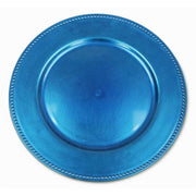 6 pcs 13" Round Beaded Charger Plates