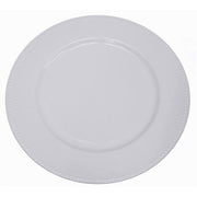 6 pcs 13" Round Beaded Charger Plates