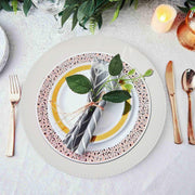 6 pcs 13" Round Beaded Charger Plates