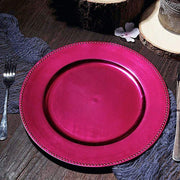 6 pcs 13" Round Beaded Charger Plates