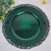 6 pcs 13" Round Beaded Charger Plates