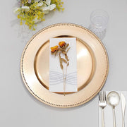 6 pcs 13" Round Beaded Charger Plates