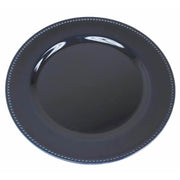 6 pcs 13" Round Beaded Charger Plates CHRG_1302_NAVY