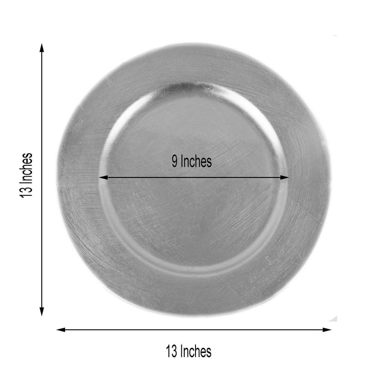 6 pcs 13" Round Charger Plates