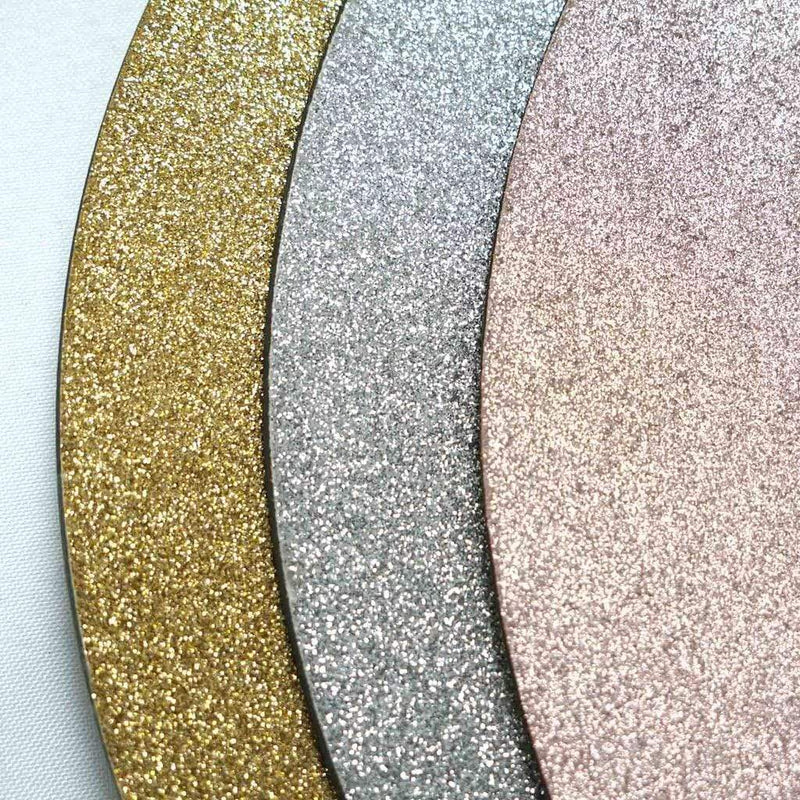6 pcs 13" Round Glitter Charger Plates