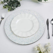 6 pcs 13" Round Glitter Charger Plates
