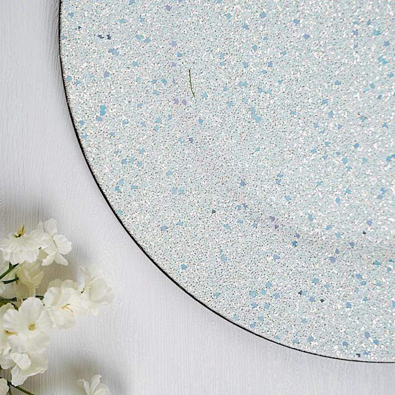 6 pcs 13" Round Glitter Charger Plates