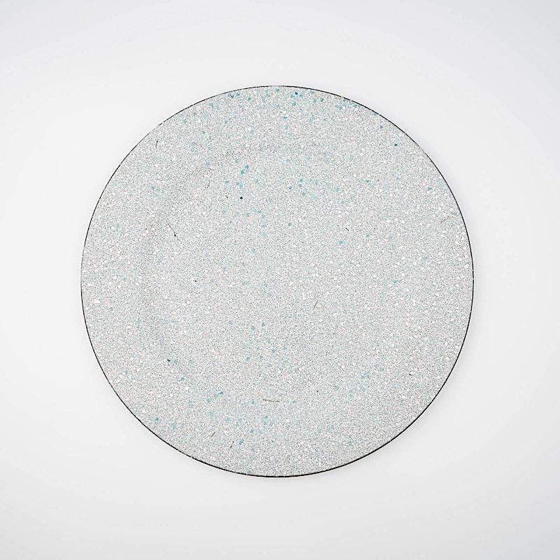 6 pcs 13" Round Glitter Charger Plates CHRG_1309_ABWB