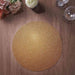 6 pcs 13" Round Glittered Faux Leather Placemats