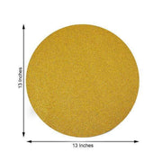 6 pcs 13" Round Glittered Faux Leather Placemats