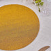 6 pcs 13" Round Glittered Faux Leather Placemats - Gold PLMAT_GLIT01_RND_GOLD
