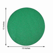 6 pcs 13" Round Glittered Faux Leather Placemats