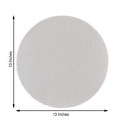 6 pcs 13" Round Glittered Faux Leather Placemats