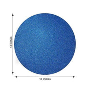 6 pcs 13" Round Glittered Faux Leather Placemats