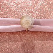 6 pcs 13" Round Glittered Faux Leather Placemats