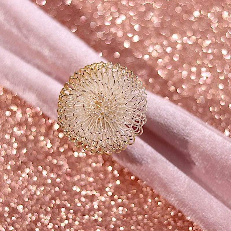 6 pcs 13" Round Glittered Faux Leather Placemats