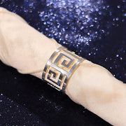 6 pcs 13" Round Glittered Faux Leather Placemats