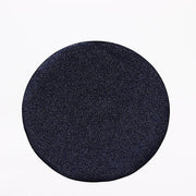 6 pcs 13" Round Glittered Faux Leather Placemats PLMAT_GLIT01_RND_NAVY