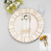 6 pcs 13" Round Scalloped Gold Trim Charger Plates