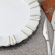 6 pcs 13" Round Scalloped Trim Charger Plates