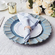 6 pcs 13" Round Scalloped Trim Charger Plates