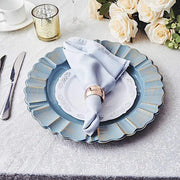 6 pcs 13" Round Scalloped Trim Charger Plates