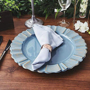 6 pcs 13" Round Scalloped Trim Charger Plates