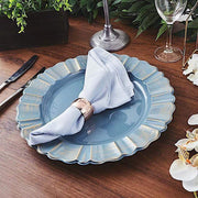 6 pcs 13" Round Scalloped Trim Charger Plates