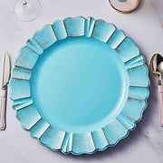 6 pcs 13" Round Scalloped Trim Charger Plates