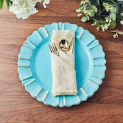 6 pcs 13" Round Scalloped Trim Charger Plates