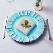 6 pcs 13" Round Scalloped Trim Charger Plates