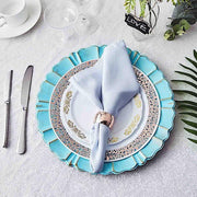 6 pcs 13" Round Scalloped Trim Charger Plates