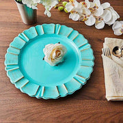 6 pcs 13" Round Scalloped Trim Charger Plates