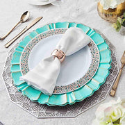 6 pcs 13" Round Scalloped Trim Charger Plates