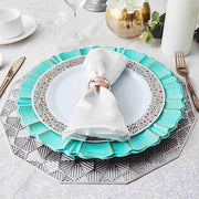 6 pcs 13" Round Scalloped Trim Charger Plates