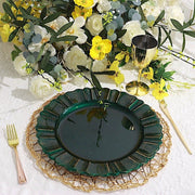 6 pcs 13" Round Scalloped Trim Charger Plates