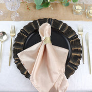 6 pcs 13" Round Scalloped Trim Charger Plates