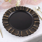 6 pcs 13" Round Scalloped Trim Charger Plates