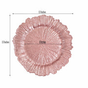 6 pcs 13" Round Textured Charger Plates