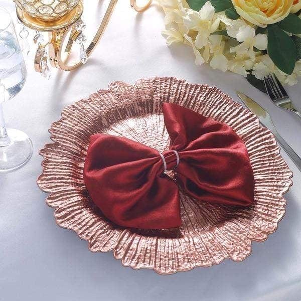 6 pcs 13" Round Textured Charger Plates