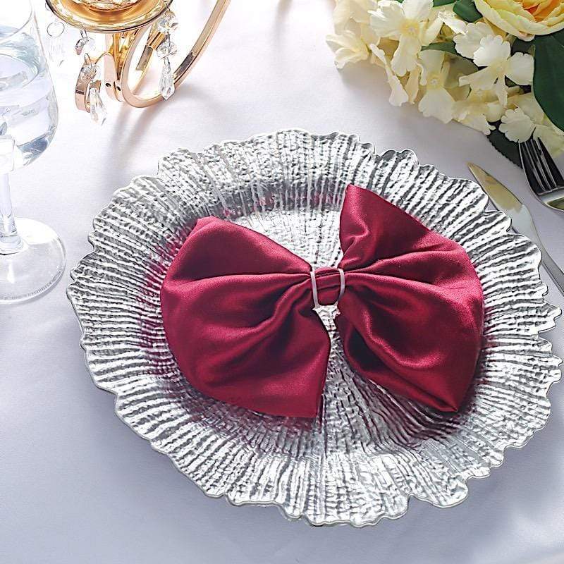 6 pcs 13" Round Textured Charger Plates