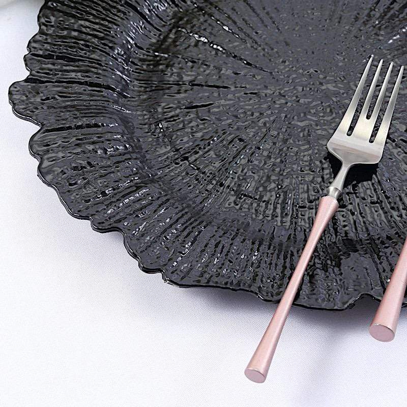 6 pcs 13" Round Textured Charger Plates