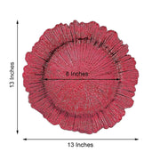 6 pcs 13" Round Textured Charger Plates