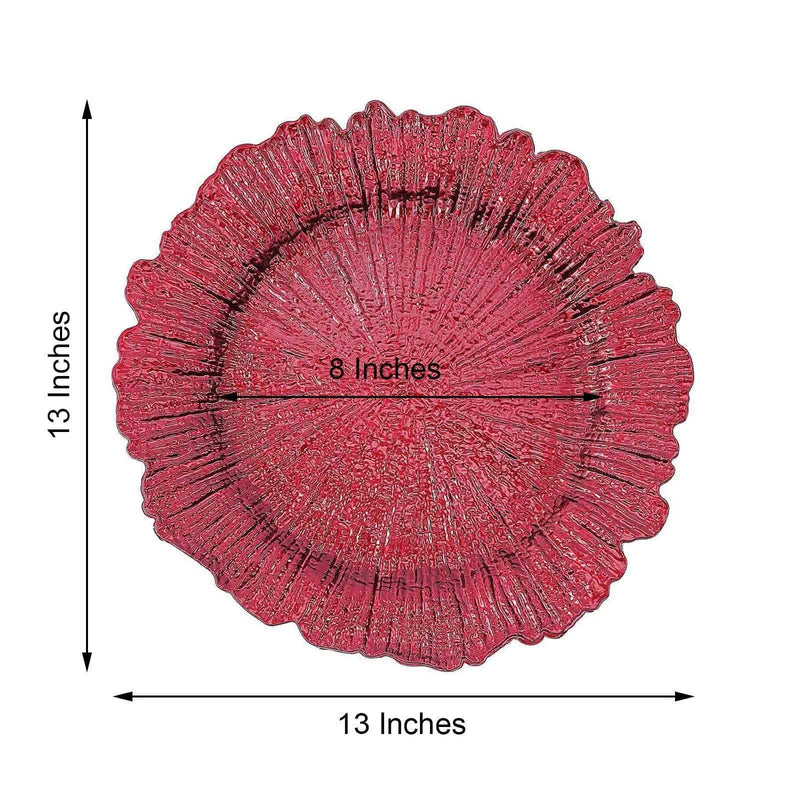 6 pcs 13" Round Textured Charger Plates