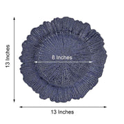 6 pcs 13" Round Textured Charger Plates