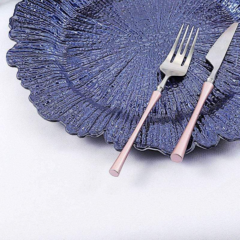 6 pcs 13" Round Textured Charger Plates