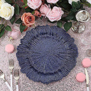 6 pcs 13" Round Textured Charger Plates